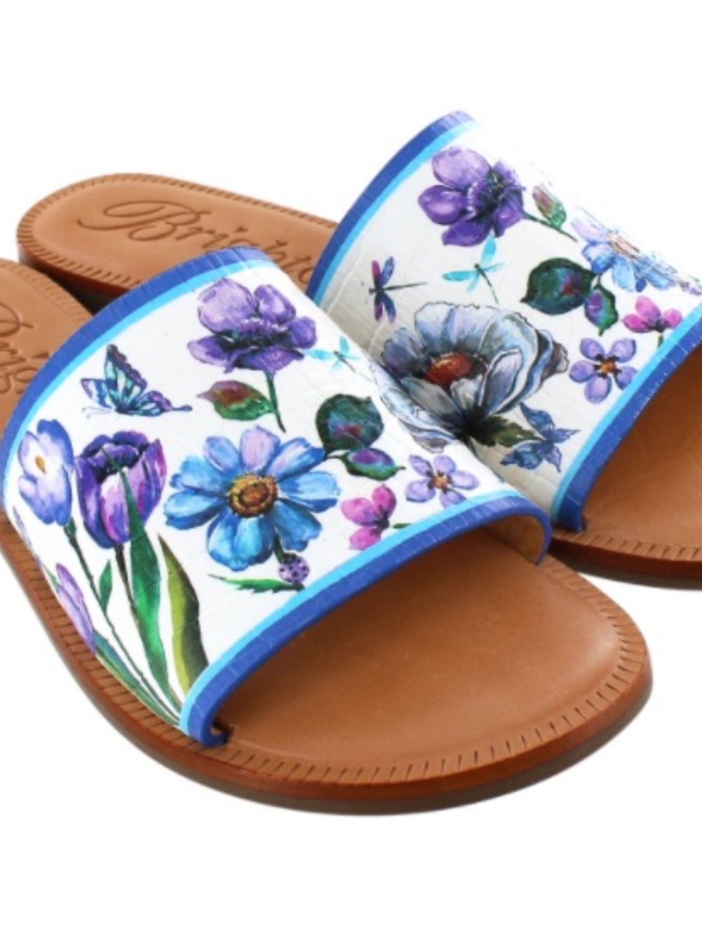 Brighton Leather Adore Slides (8.5)